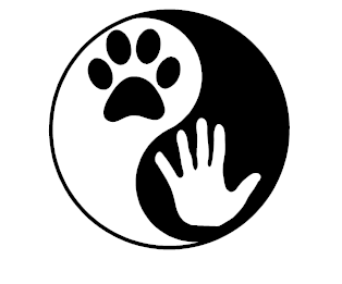 Paw Hand Yin Yang Vinyl Decal