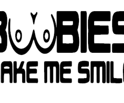 Boobies Make Me Smile Vinyl Decal