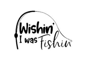 Wishin' I Was Fishin' Vinyl Decal